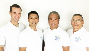 v.l.: Andreas Klier (Protokollführer), Tan Huck Gea (2. Vorsitzender), Sui QingBo (1. Vorsitzender), Heinz Riedel (Schatzmeister)